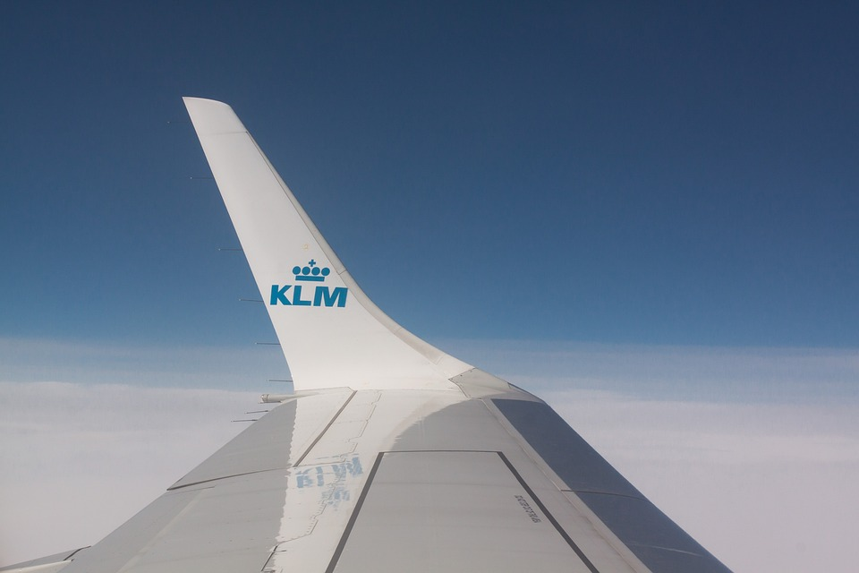 imagine cu KLM, companie olandeza